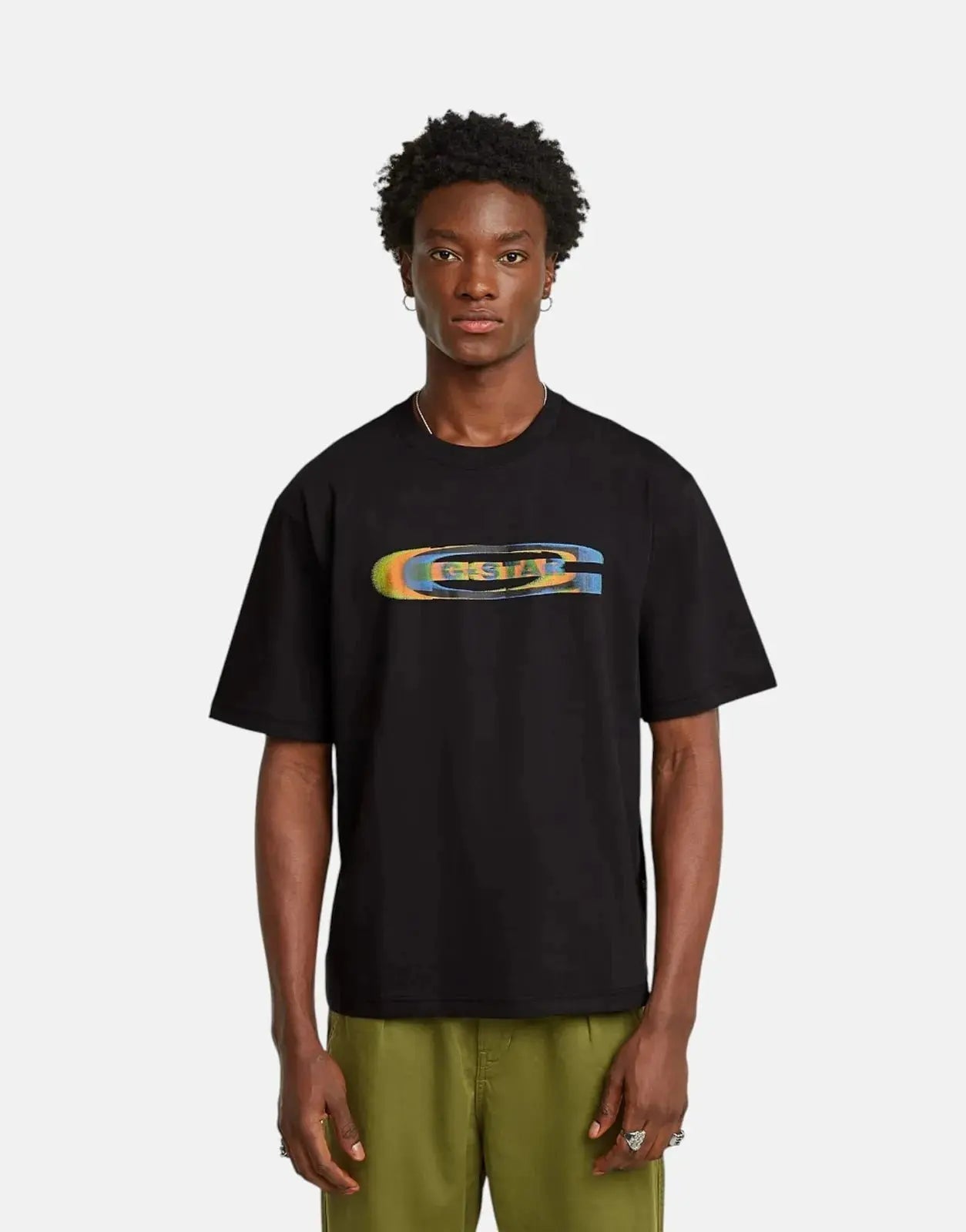 G-Star RAW Color Shift Old School Logo Boxy Black T-Shirt
