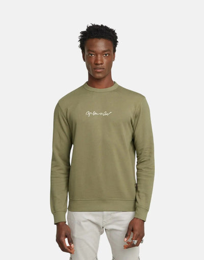 G-Star RAW G-Script Logo Ensis Green Sweatshirt