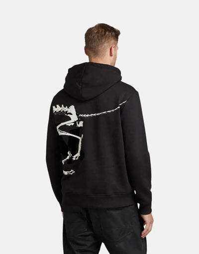 G-Star RAW Hound Skeleton Black Hooded Sweatshirt