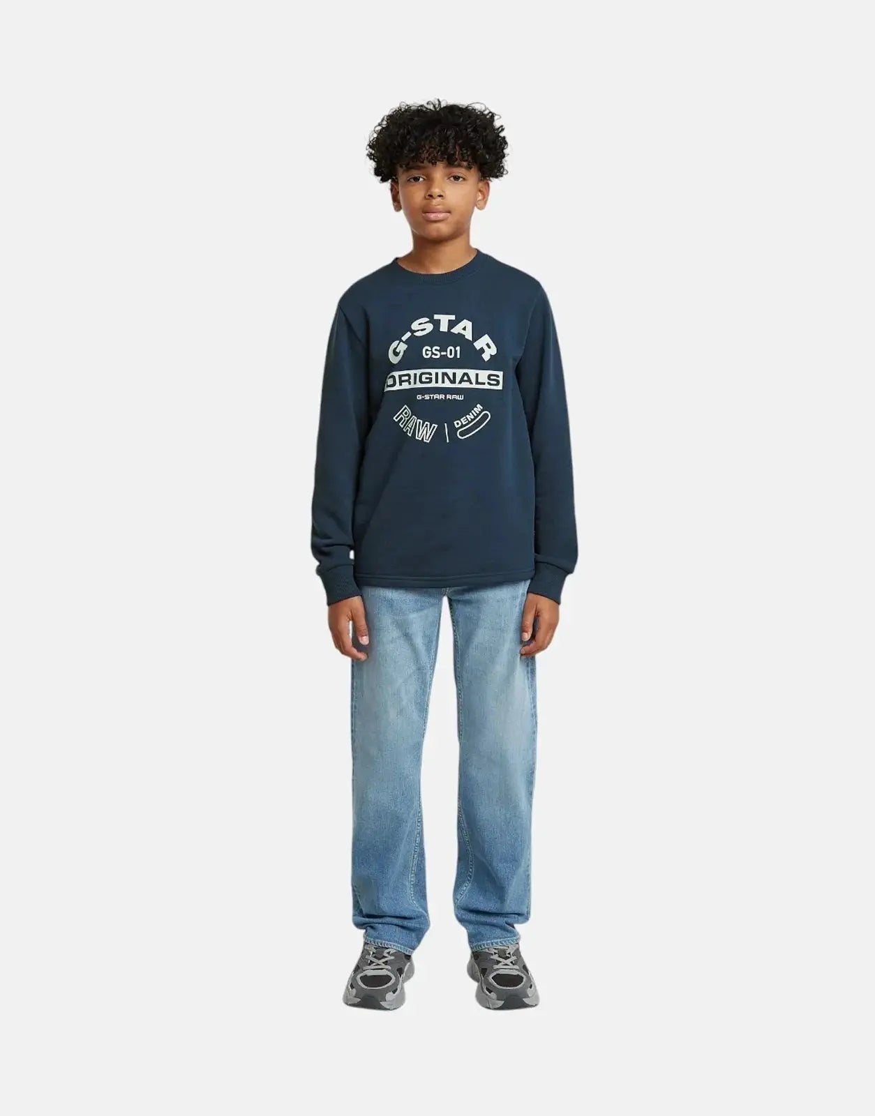 G-Star RAW Kids Crew Unbrushed Dark Blue Sweatshirt