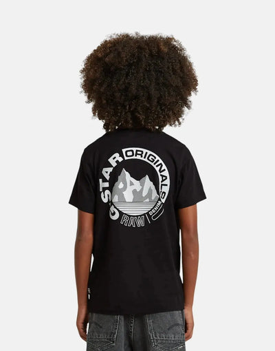 G-Star RAW Kids Regular Back Print Black T-Shirt