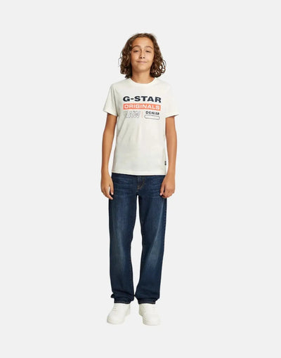 G-Star RAW Kids Regular Originals Logo White T-Shirt