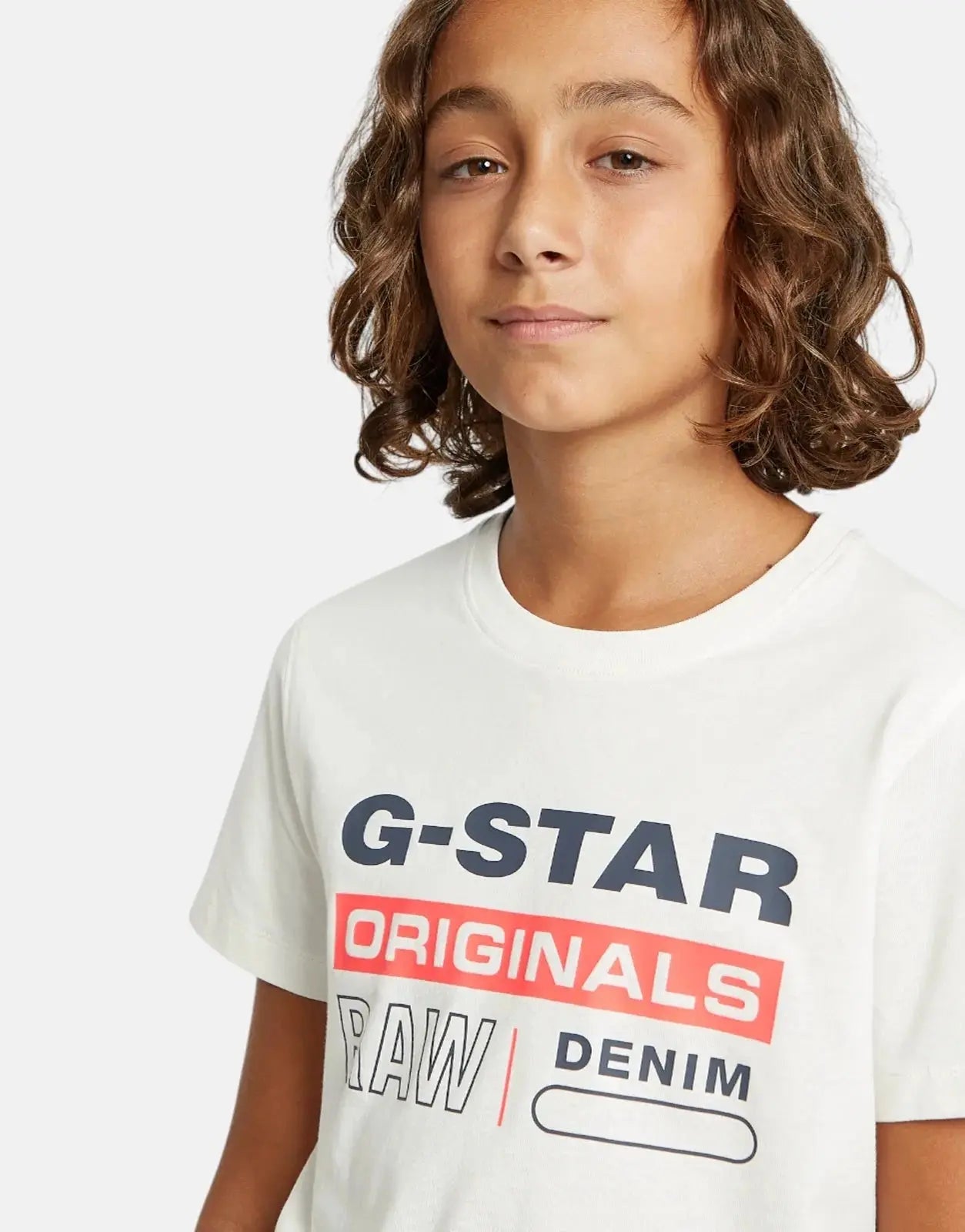 G-Star RAW Kids Regular Originals Logo White T-Shirt