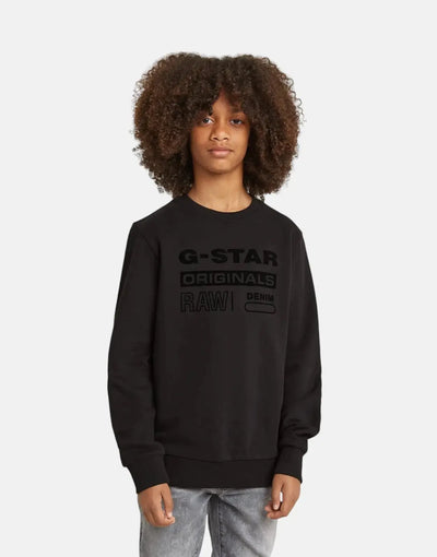 G-Star RAW Kids Unbrushed Black Sweatshirt