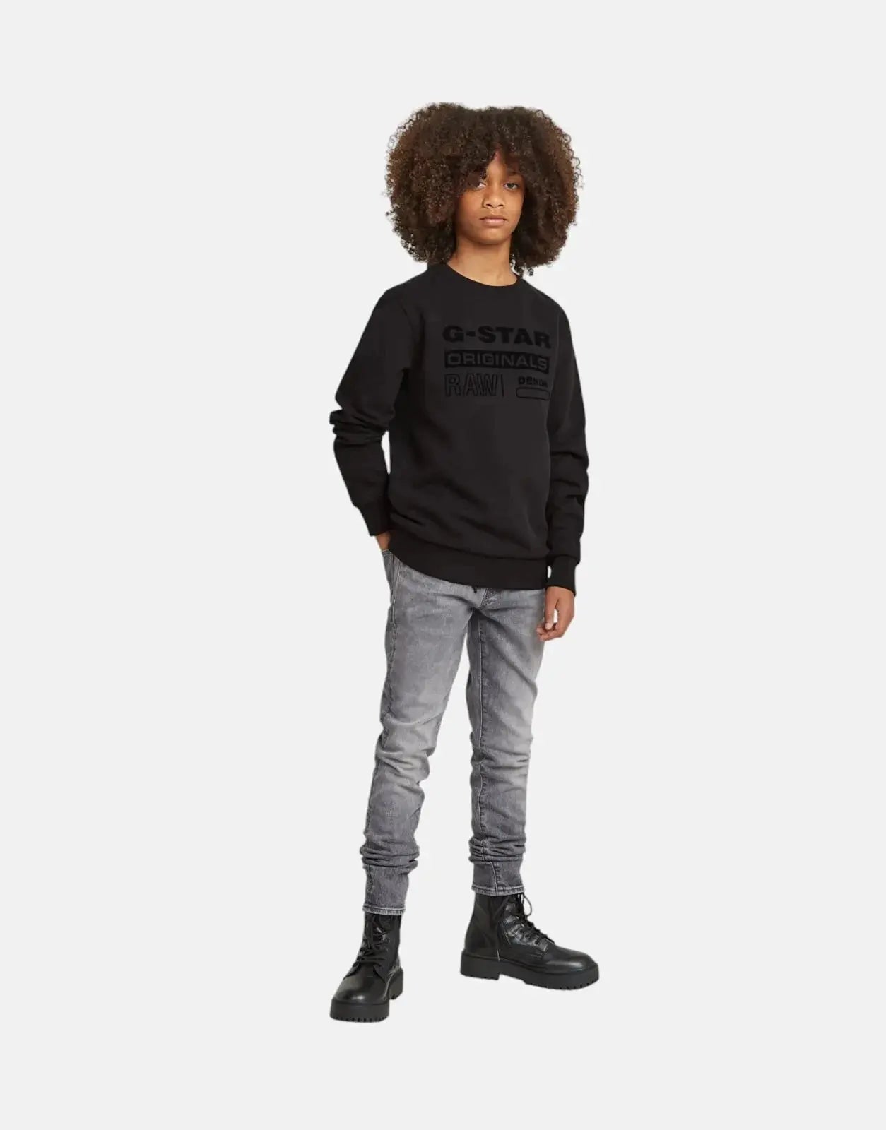G-Star RAW Kids Unbrushed Black Sweatshirt