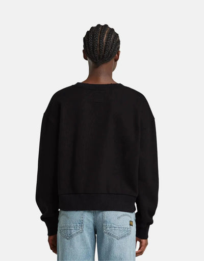 G-Star RAW Logo Loose Black Sweatshirt