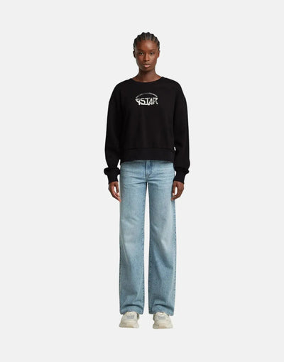 G-Star RAW Logo Loose Black Sweatshirt