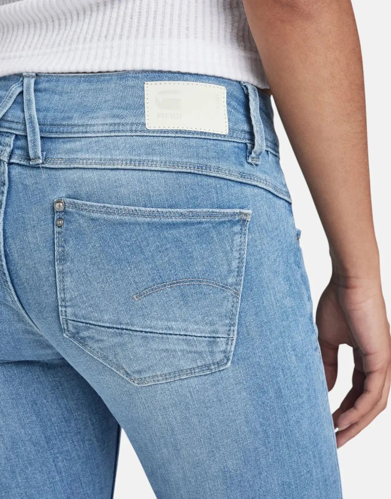 G-Star RAW Lynn Mid LT Aged Skinny Blue Jeans