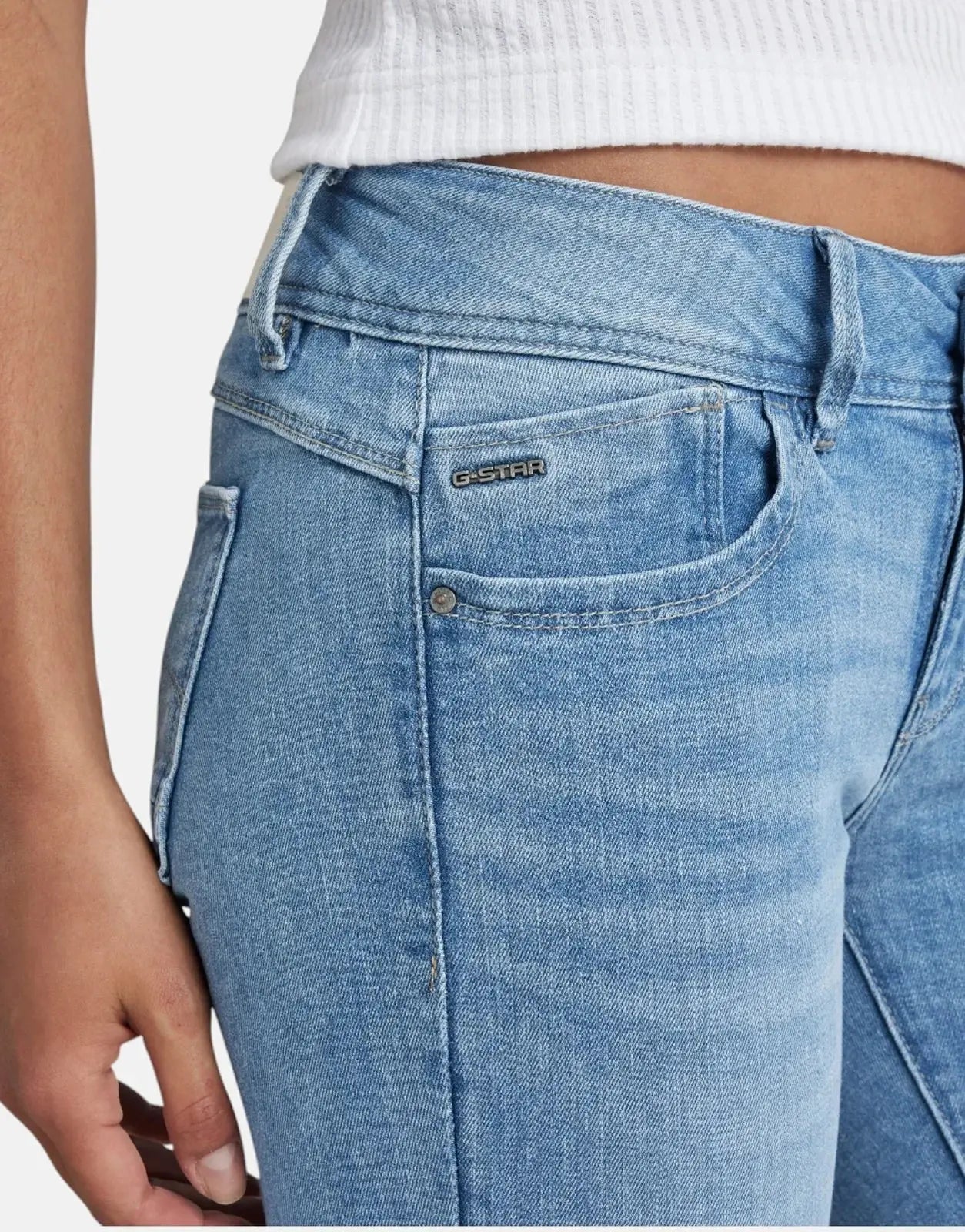 G-Star RAW Lynn Mid LT Aged Skinny Blue Jeans