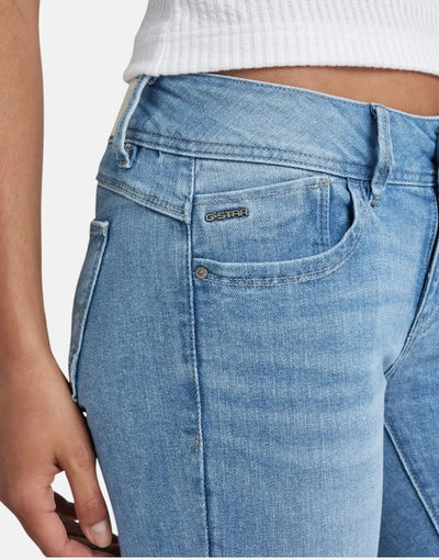 G-Star RAW Lynn Mid LT Aged Skinny Blue Jeans
