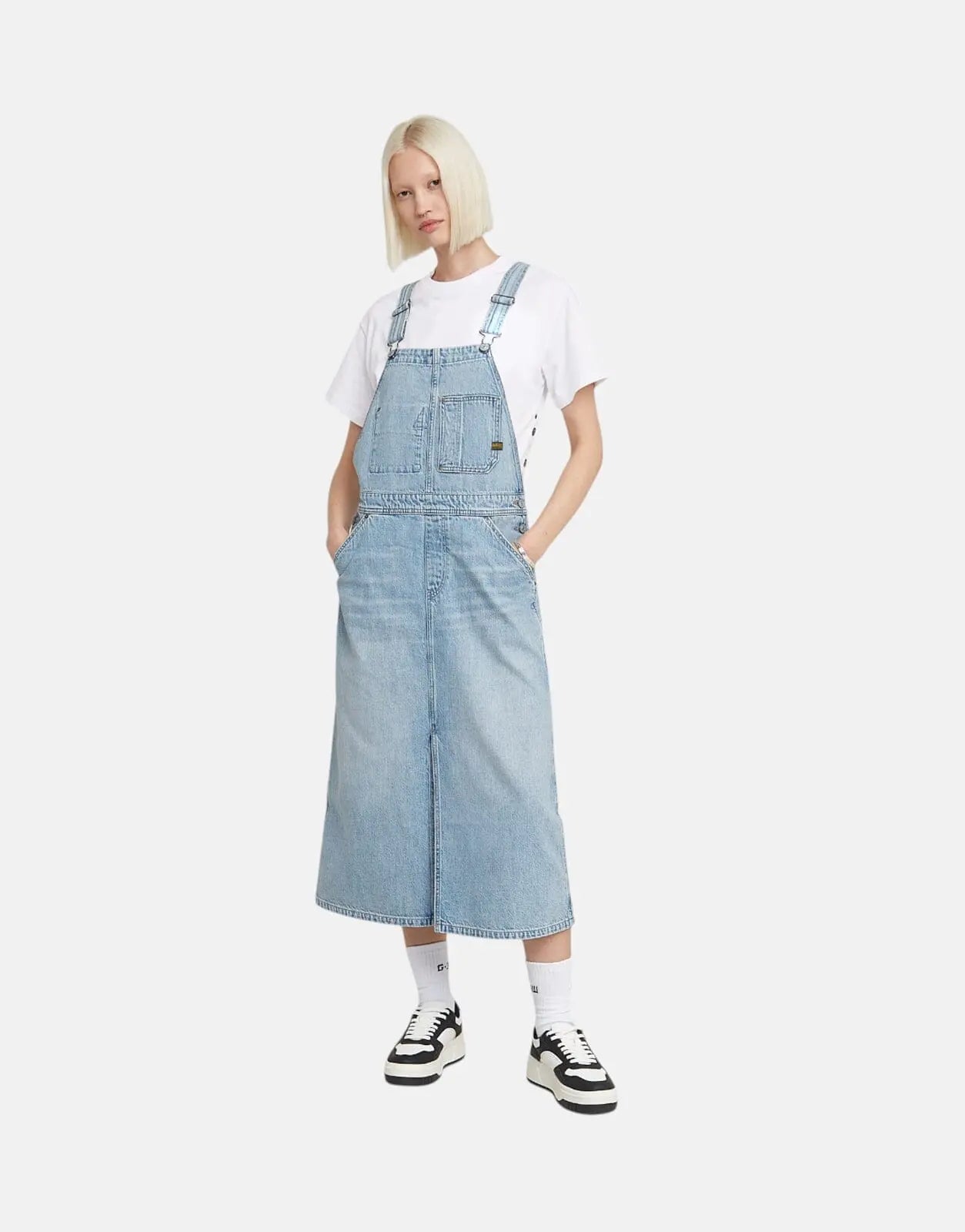 G-Star RAW Midi Dungaree Dress SFCloudburst