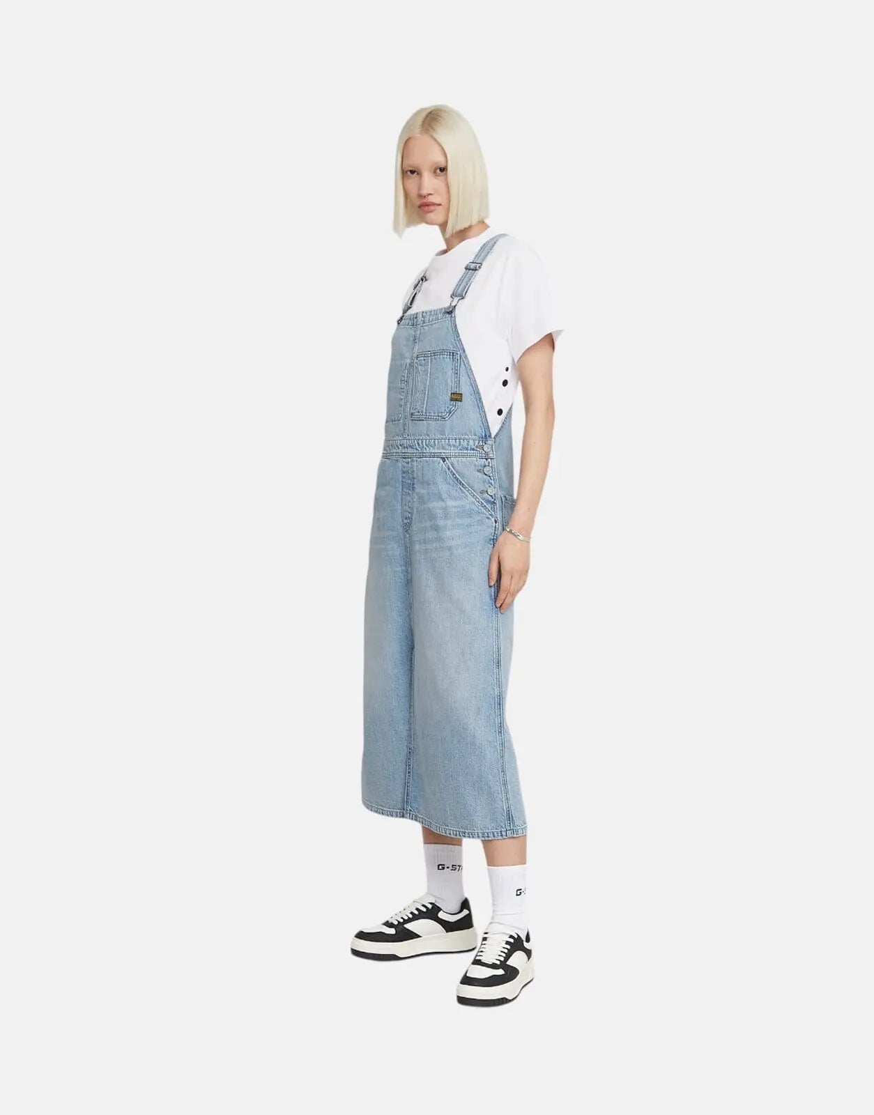 G-Star RAW Midi Dungaree Dress SFCloudburst