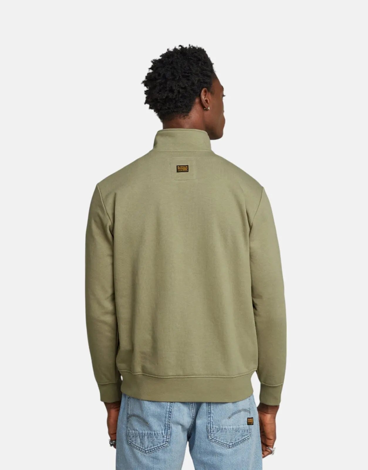 G-Star RAW Nifous Half Zip Ensis Green Sweatshirt