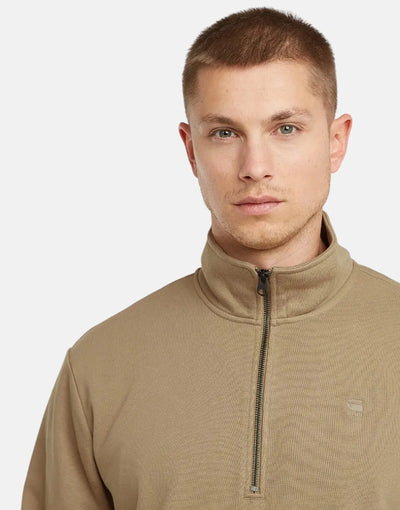 G-Star RAW Nifous Half Zip Sweatshirt Safari