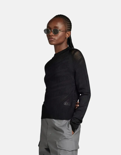 G-Star RAW Pointelle Text Knitted Sweater