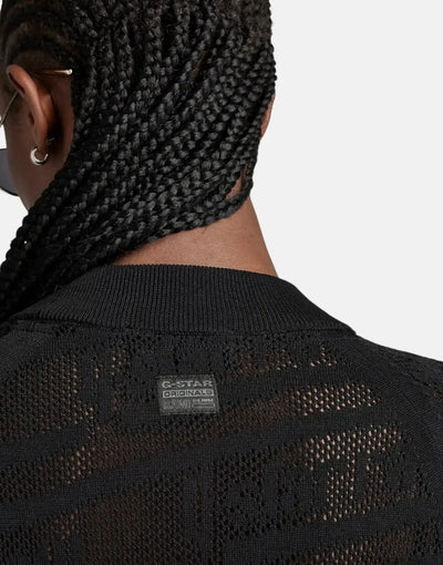 G-Star RAW Pointelle Text Knitted Sweater