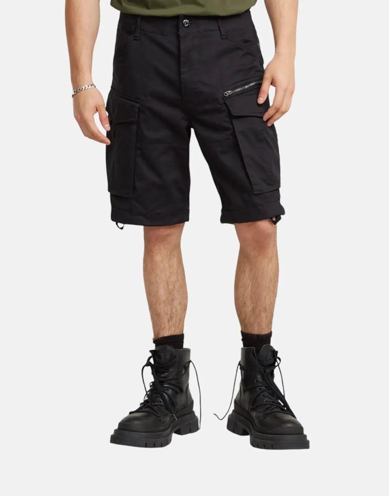 G-Star RAW Rovic Zip Relaxed Black Shorts