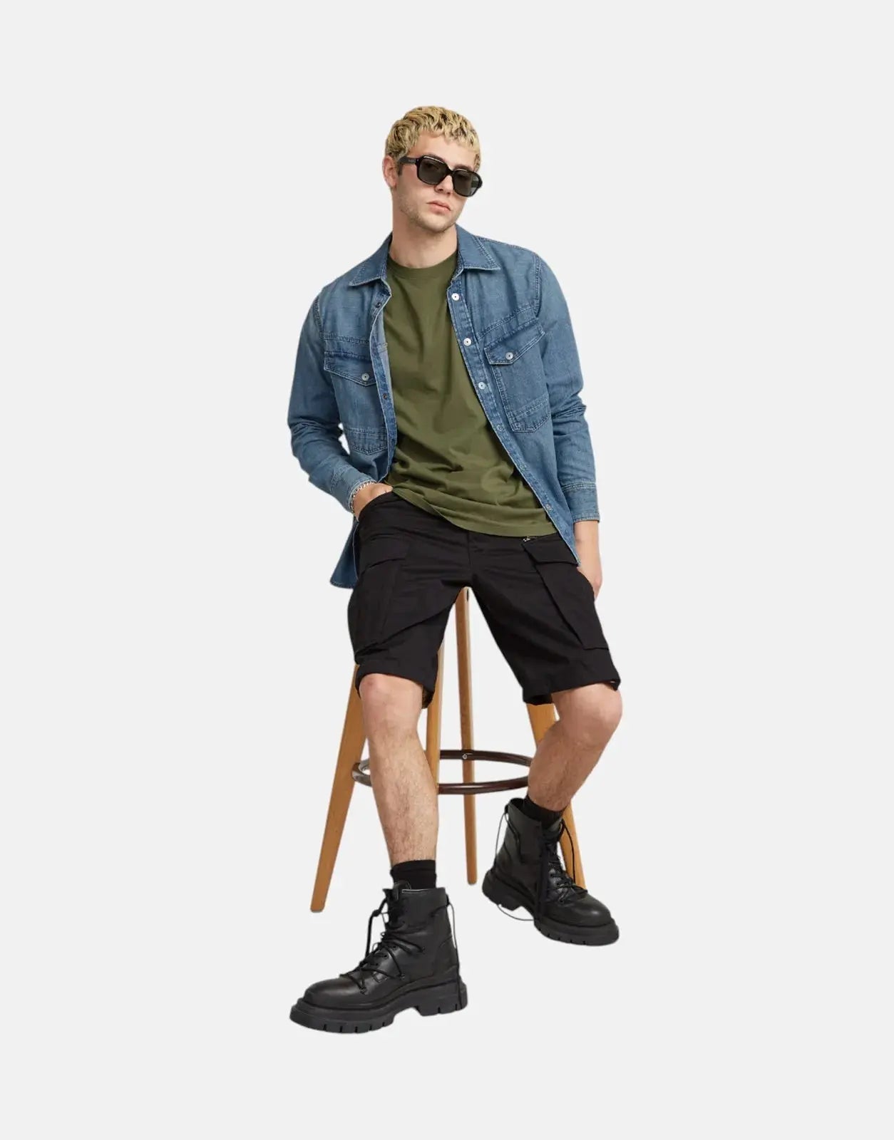 G-Star RAW Rovic Zip Relaxed Black Shorts