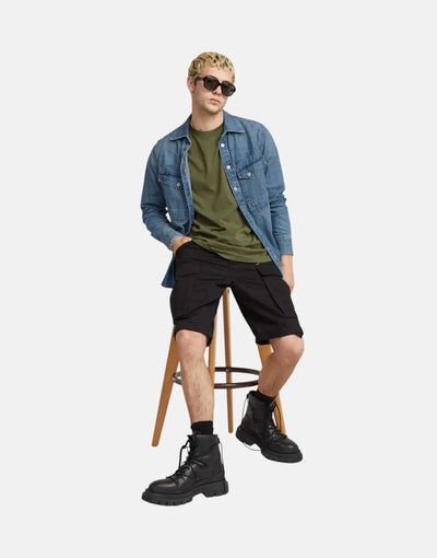 G-Star RAW Rovic Zip Relaxed Black Shorts