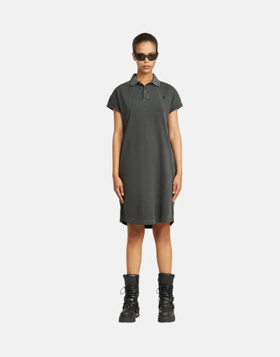 G-Star RAW Seam Detail Polo Black Dress
