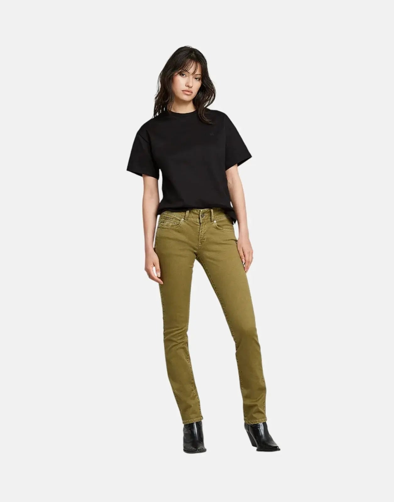 G-Star RAW Side Buttons Relaxed Black T-Shirt