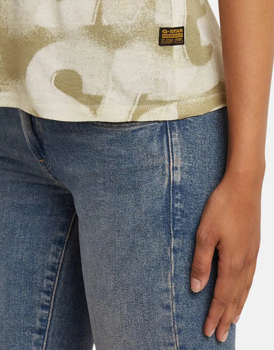 G-Star RAW Sprayed Letters Light Toggee Top