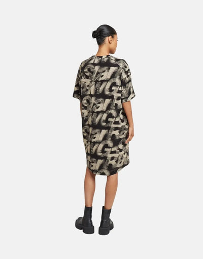 G-Star RAW Sprayed Letters Loose Dress ChalkSL