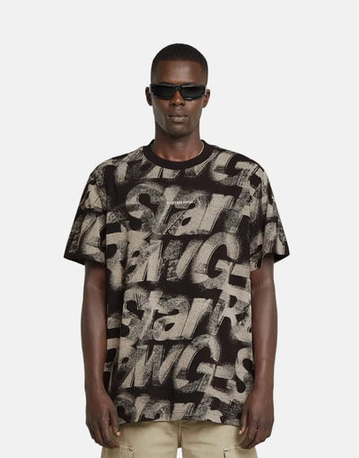 G-Star RAW Sprayed Letters Loose T-Shirt ChalkSL