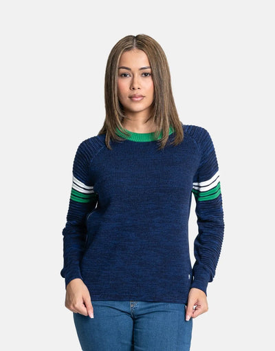 G-Star RAW Suzaki Stripe Knit Saru Blue Deep Pacific