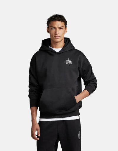 G-Star RAW Unisex Core Loose Hooded Black Sweatshirt