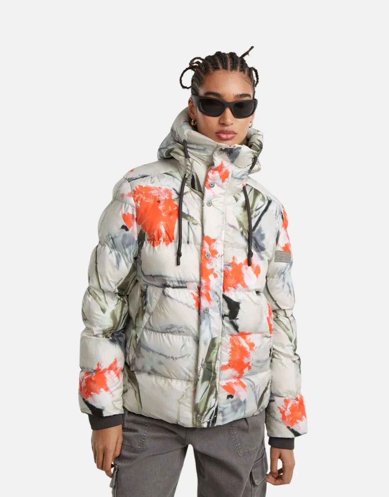 G-Star RAW Whistler Short Puffer Jacket Talc Liquid