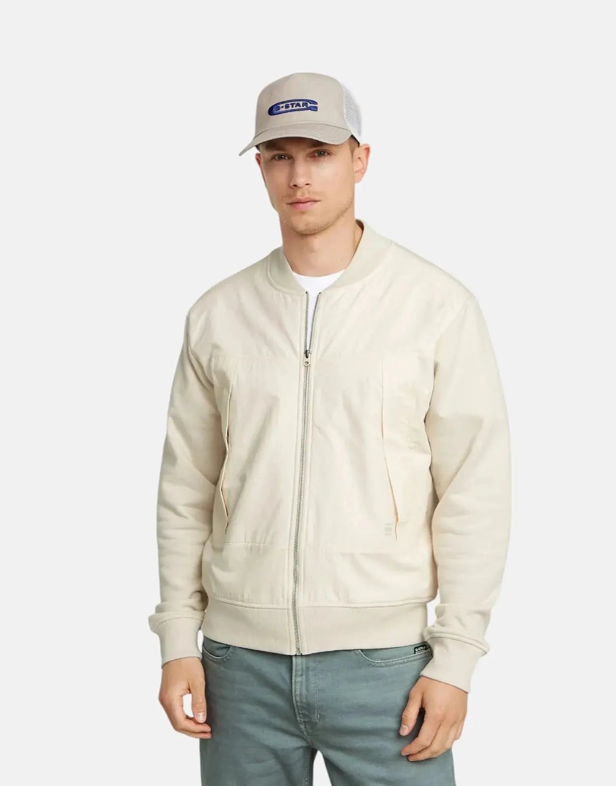G-Star RAW Woven Mix Relaxed Whitebait Sweatshirt