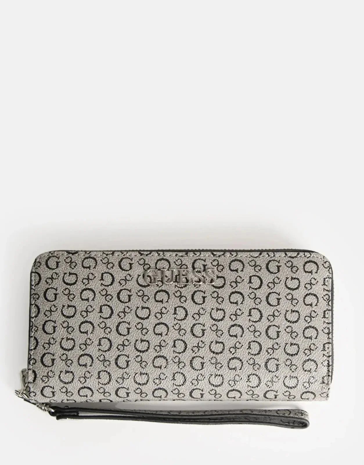 Guess Abbas Slg Large Zip Around Bag BLK