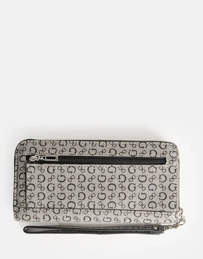 Guess Abbas Slg Large Zip Around Bag BLK