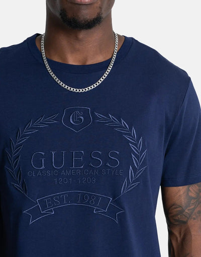 Guess Classic Crest Logo Dark Blue T-Shirt