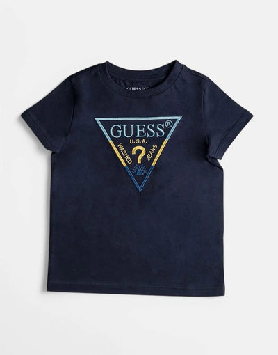 Guess Kids Short Sleeve Navy T-Shirt