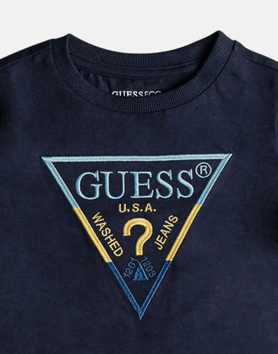 Guess Kids Short Sleeve Navy T-Shirt