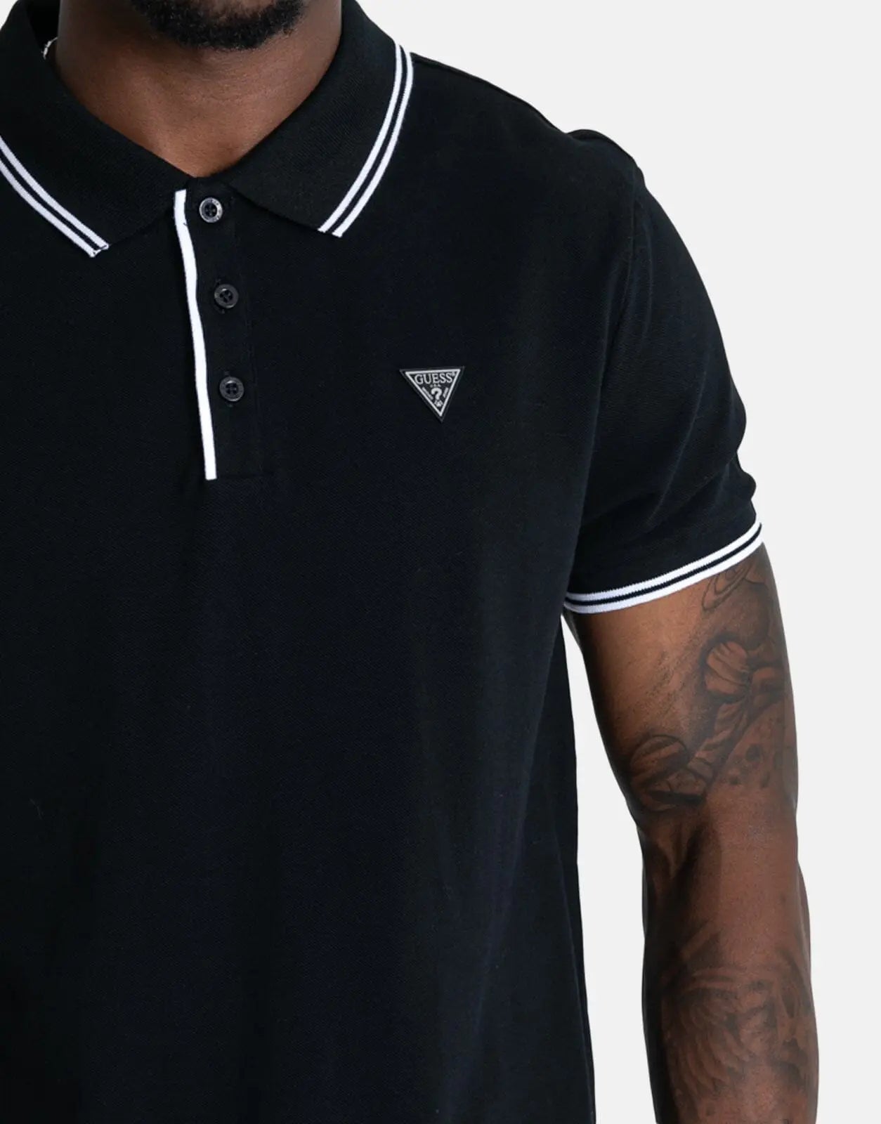 Guess Tipped Core Black Polo Shirt