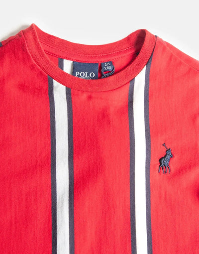 Polo Boys Blake Striped Samba Red T-Shirt