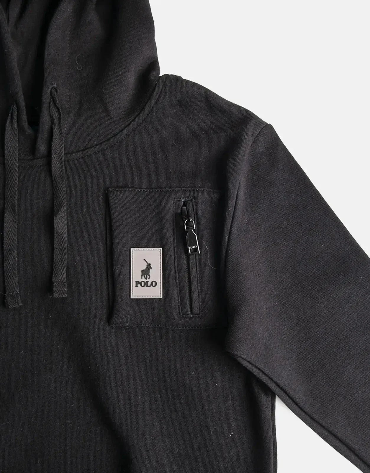 Polo Boys Clayton Black Hooded Sweatshirt