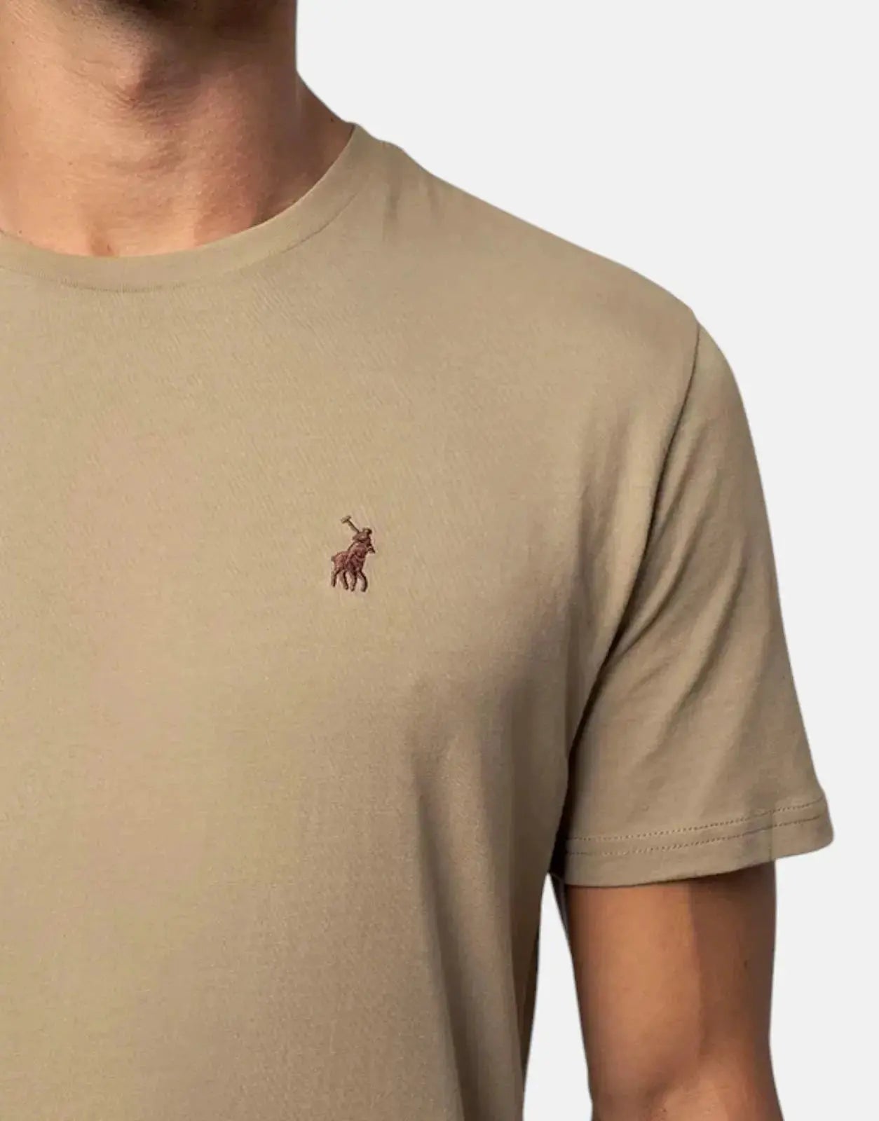 Polo Essential Crew Neck Taupe T-Shirt
