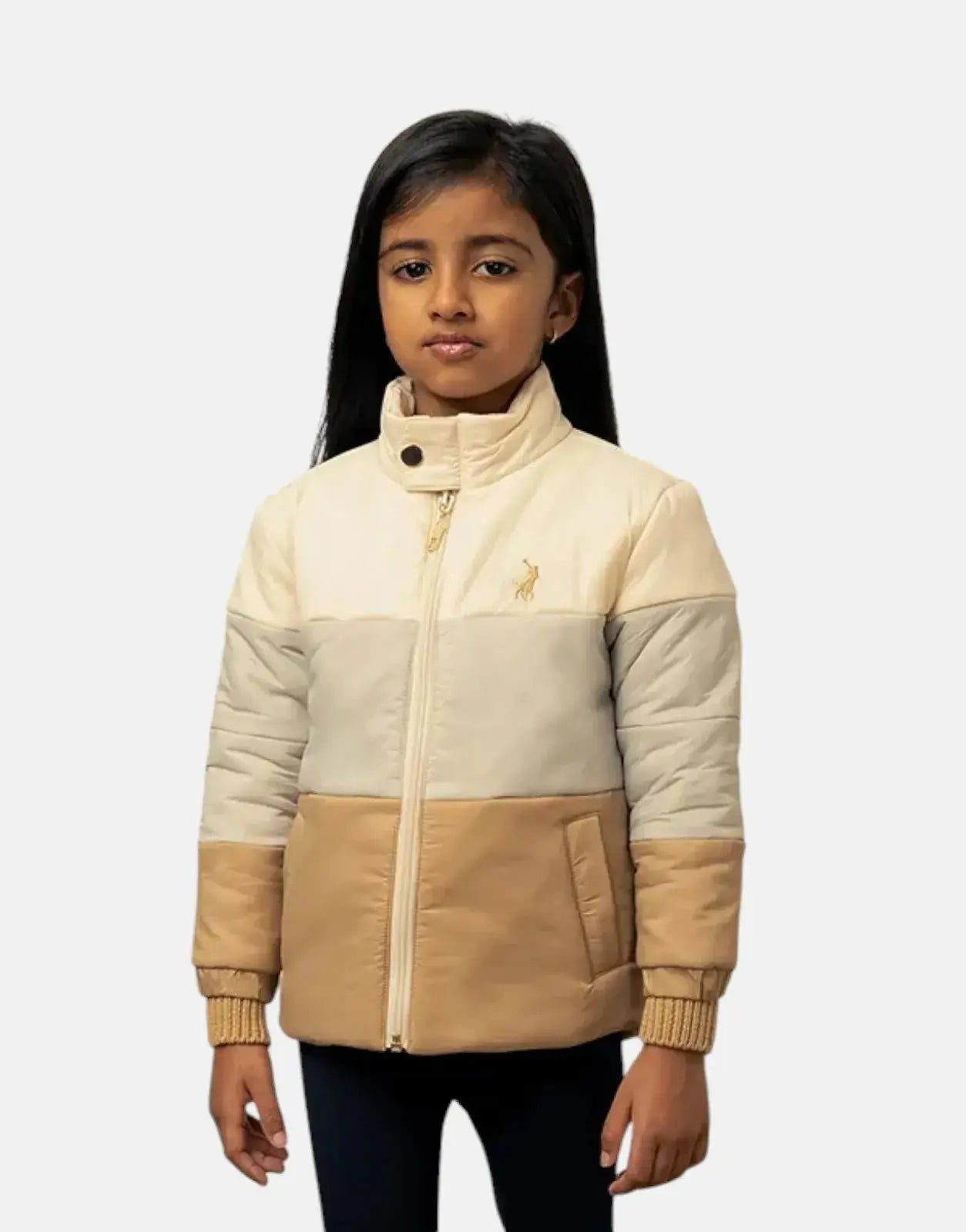 Polo Girls Bailey Colour Block Stone Puffer Jacket