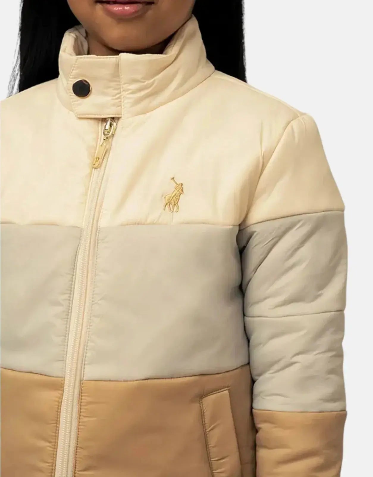 Polo Girls Bailey Colour Block Stone Puffer Jacket