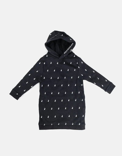Polo Girls Keira Hooded Monogram Sweater Dress