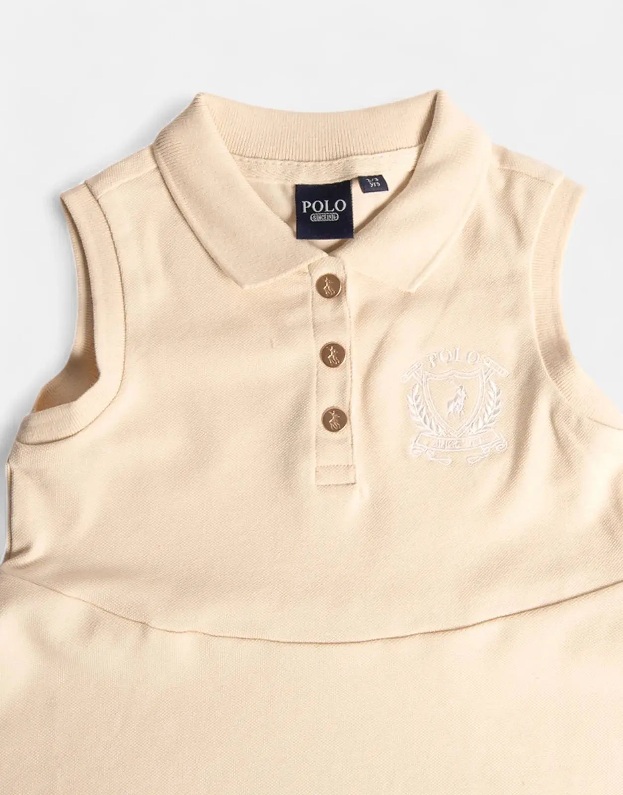 Polo Girls Kerry Crested Stone Dress