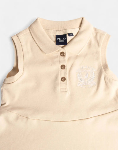 Polo Girls Kerry Crested Stone Dress