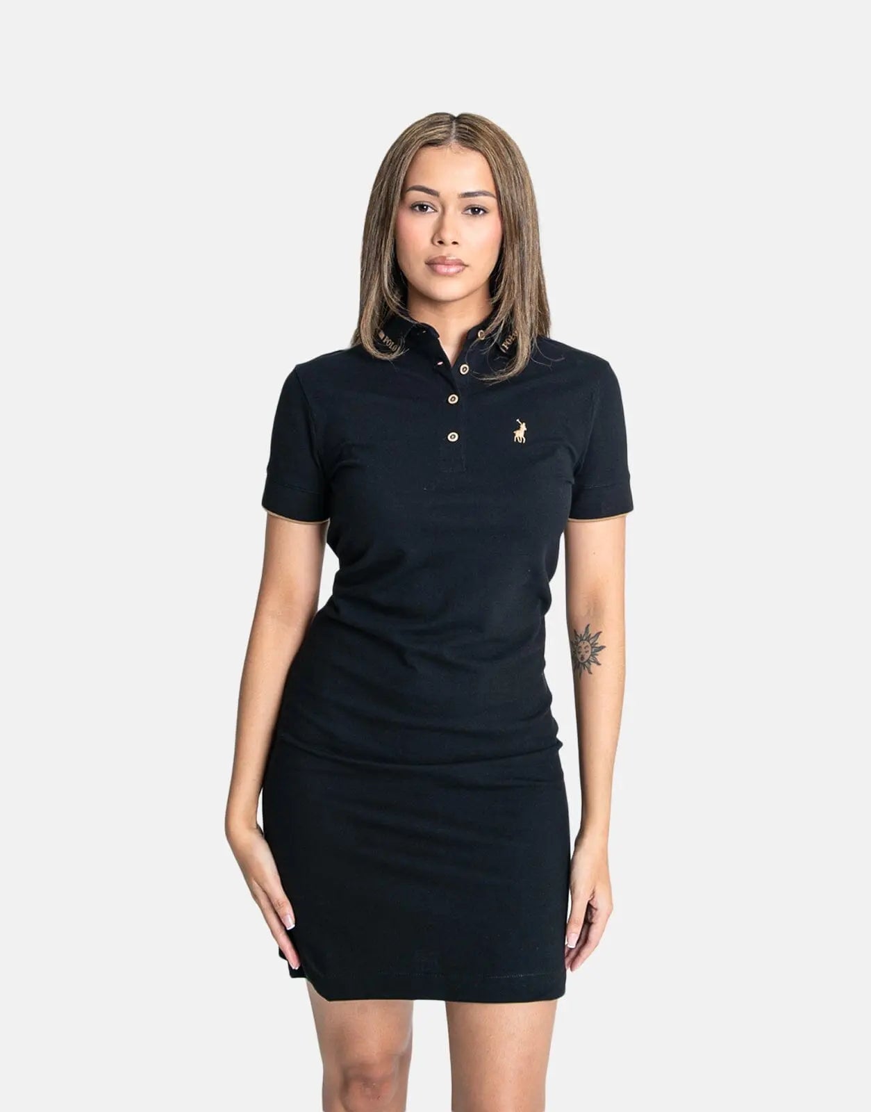 Polo Jenny Jacquard Black Golfer Dress