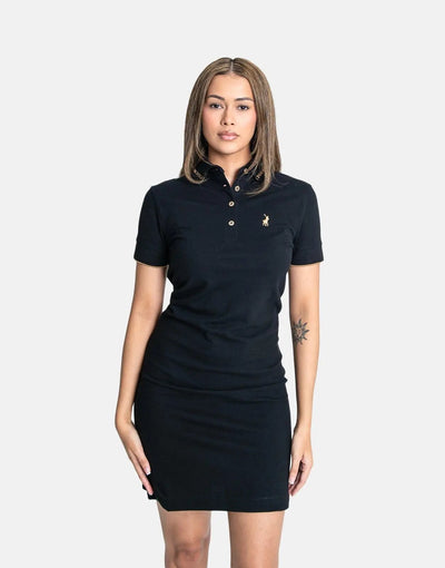 Polo Jenny Jacquard Black Golfer Dress