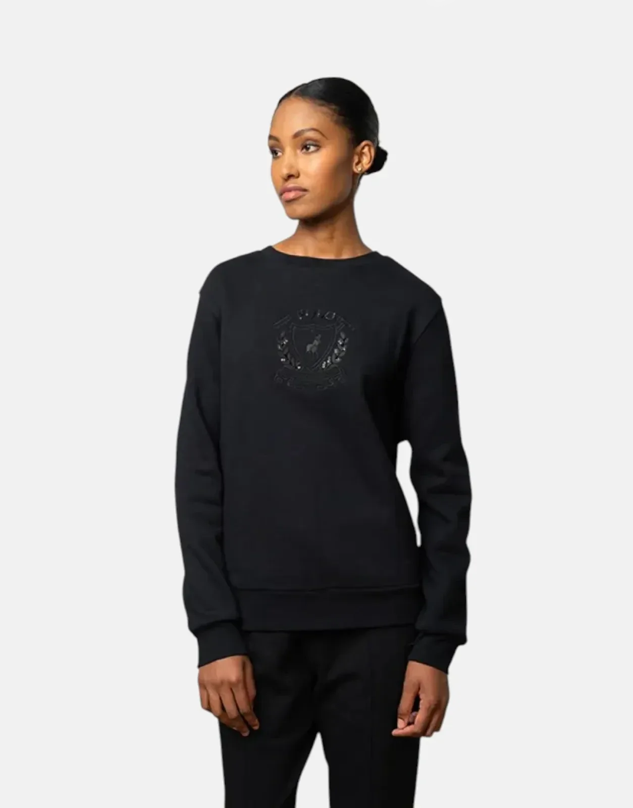 Polo Madison Embellished Black Sweatshirt