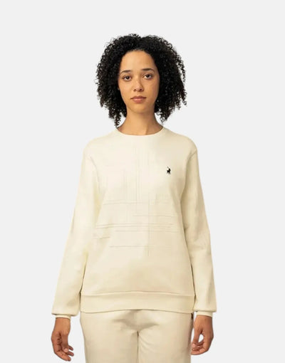 Polo Textured Off-White Sweatshirt